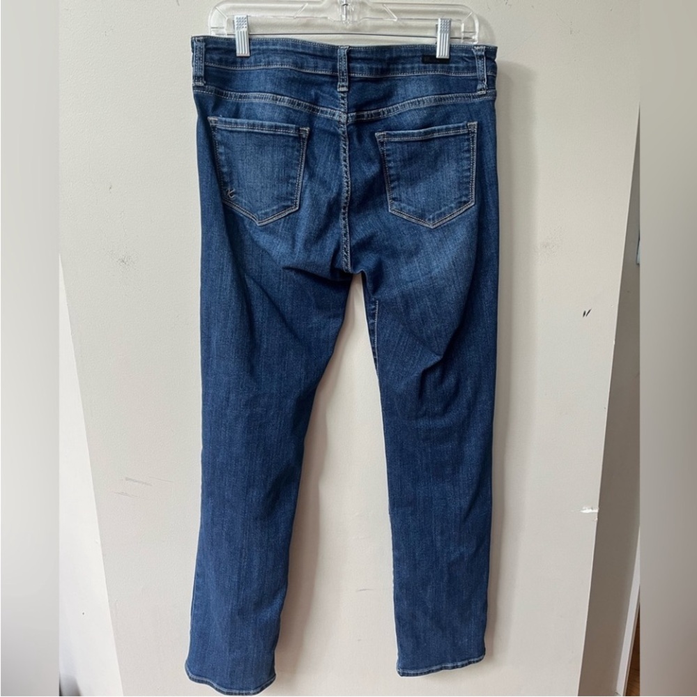 Kut from the Kloth Boyfriend Distressed Denim Jeans Women 10 Medium Wash Stretch - Picture 3 of 13